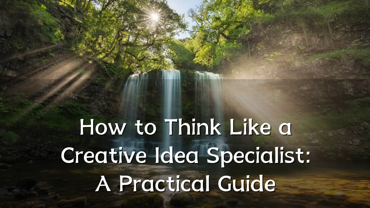 How to Think Like a Creative Idea Specialist: A Practical Guide