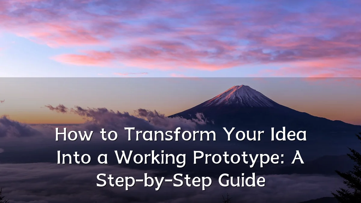 How to Transform Your Idea Into a Working Prototype: A Step-by-Step Guide
