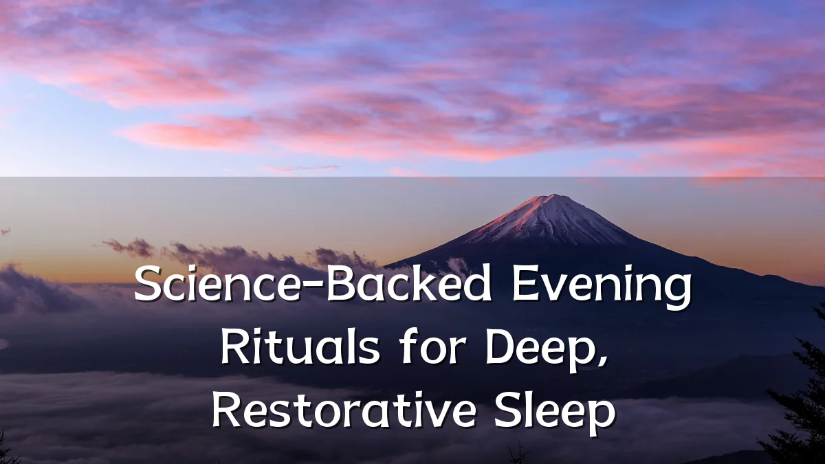 Science-Backed Evening Rituals for Deep, Restorative Sleep